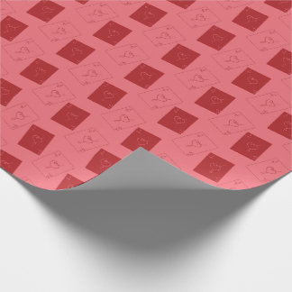 Love card wrapphing paper presentpapper