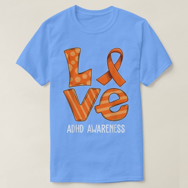 Love Cartoon Support ADHD Awareness 2022  T Shirt (Design framsida)