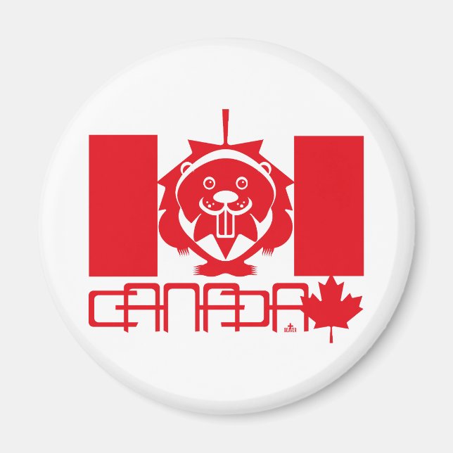  LOVE Castor/ Maple Bandera Canada by Masanser Magnet (Framsidan)