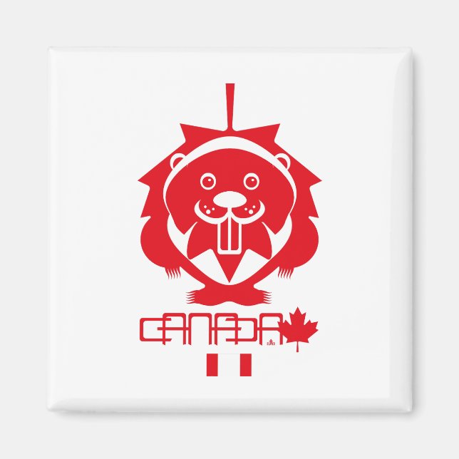  LOVE Castor/ Maple Bandera Canada by Masanser Magnet (Framsidan)