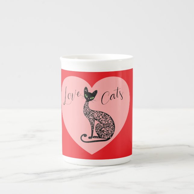Love Cats  Benporslin Mugg (Framsidan)