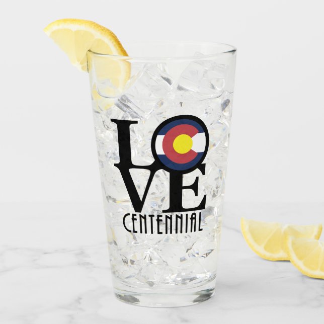 LOVE Centennial Colorado Glaskopp (Framsida Ice)