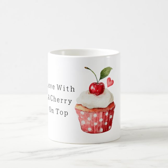 Love Cherry On Top Valentine's Day Kaffemugg (Center)