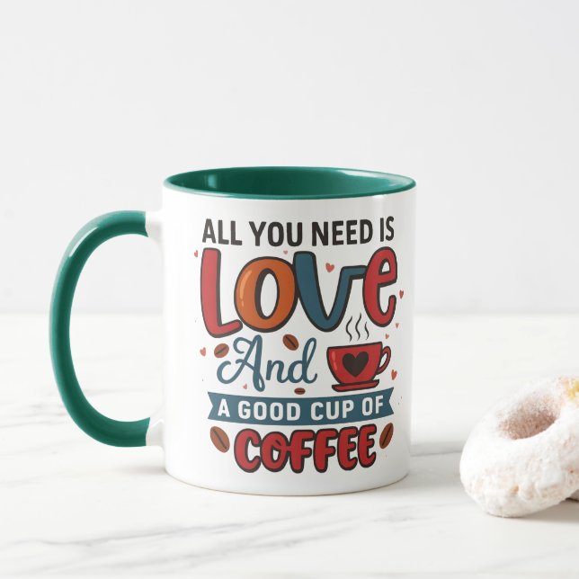 Love & Coffee Mugg (Med munk)