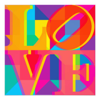 LOVE COLORS FOTOTRYCK