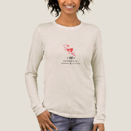 Love Connects Minimalistisk Hjärtlångärmad Anpassa T Shirt