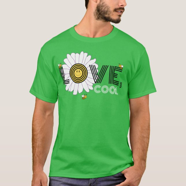 LOVE COOL retro T Shirt (Framsida)