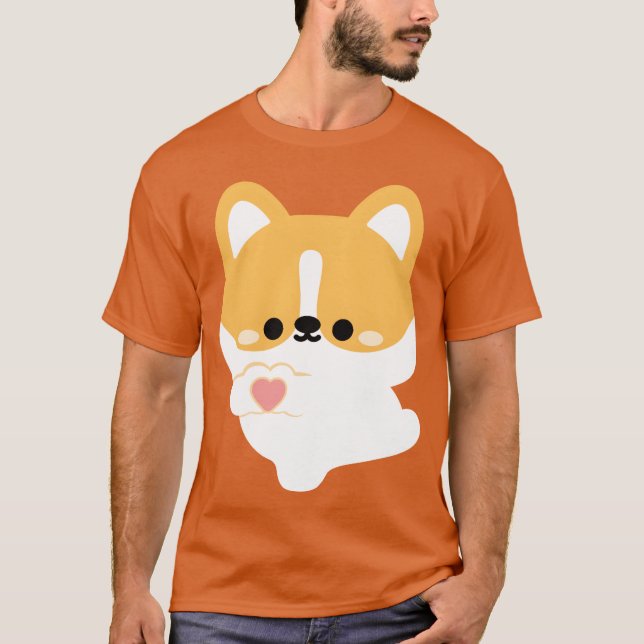 Love Corgi friend T Shirt (Framsida)