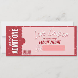 Love Coupon Valentine's Day Card Inbjudningar