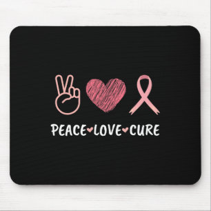 Love Cure Bröstcancer Medvetenhet Kvinnor Musmatta