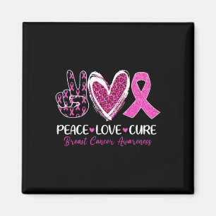 Love Cure Rosa Band Bröstcancer Medvetenhet Kvinno Magnet