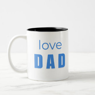 Love Dad Baby Boy mug Två-Tonad Mugg