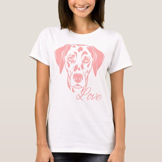 Love Dalmata T Shirt (Framsida)
