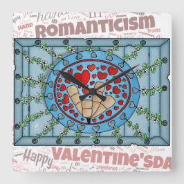 Love - Deaf Fyrkantig Klocka