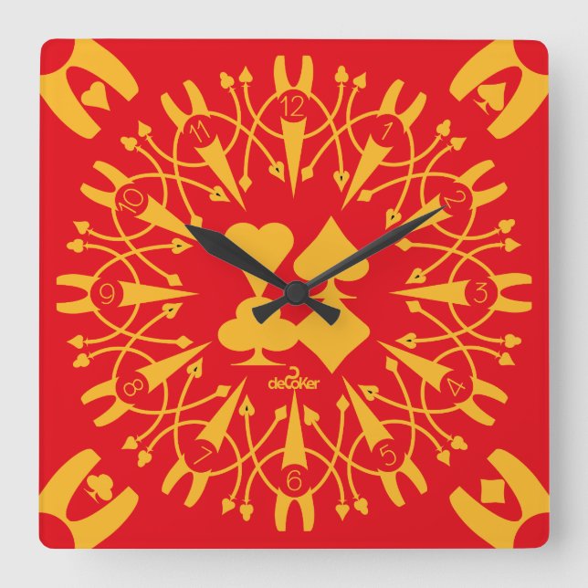 LOVE DEC POKER DECORATIVE BY MASANSER FYRKANTIG KLOCKA (Framsida)