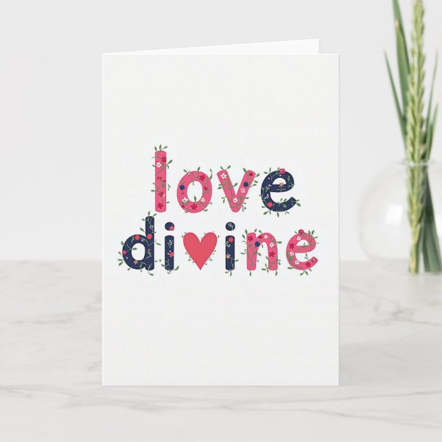 Love Divine Ornamental Card Kort (Framsida)