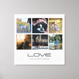 Love Dog Family Portrait Collage Design Canvastryck
