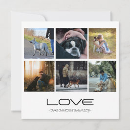 Love Dog Family Portrait Collage Design Julkort