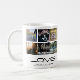 Love Dog Family Portrait Collage Design Kaffemugg
