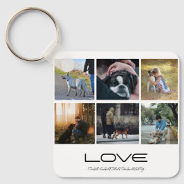 Love Dog Family Portrait Collage Design Nyckelring