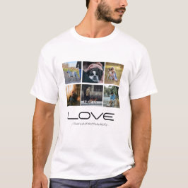 Love Dog Family Portrait Collage Design T Shirt