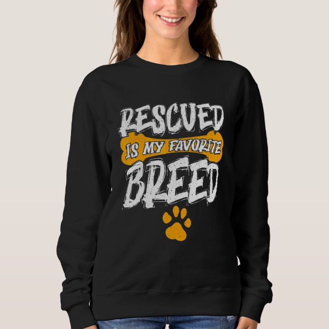 Love Dog Rescue Rescued Is My Favorite Breed Vinta T Shirt (Framsida)
