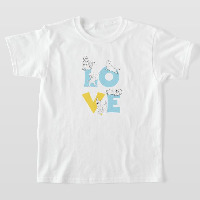 love dog t shirt (Laydown)
