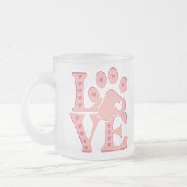 Love Dogs Perzonalized Frostad Glasmugg