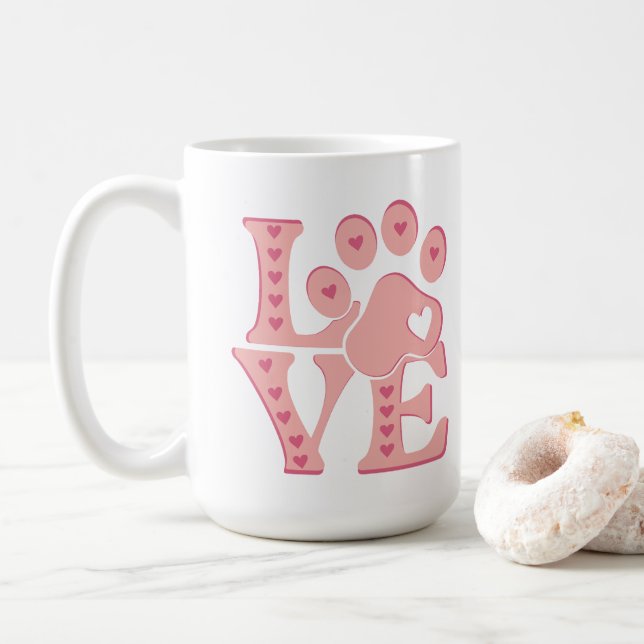 Love Dogs Perzonalized Kaffemugg (Med munk)