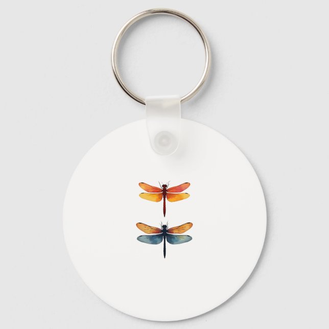 Love Dragonflies child small simple Minimalist Dra Nyckelring (Framsida)