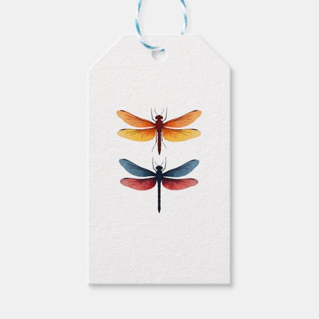 Love Dragonflies child small simple Minimalist Dra Presentetikett (Framsidan)