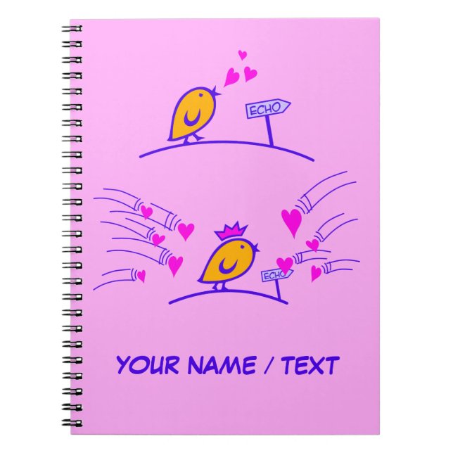 LOVE ECHO - Serieteckning Tweetlercools 3 Anteckningsbok (Framsidan)