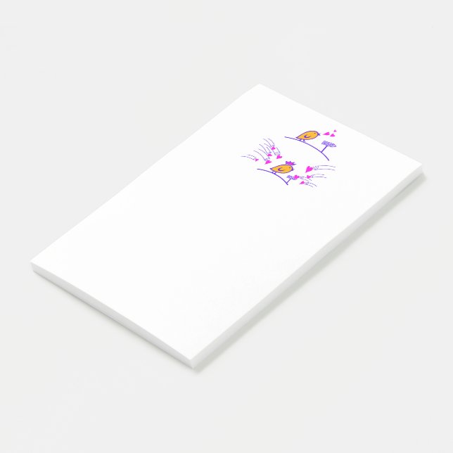 LOVE ECHO - Serieteckning Tweetlercools 3 Post-it Block (Vinklad)