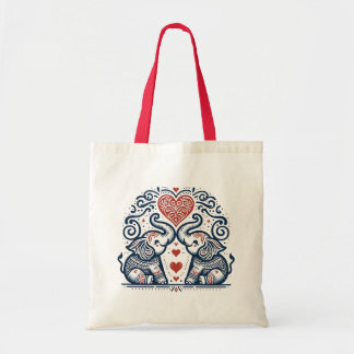 Love Elephants Mandala Tygkasse