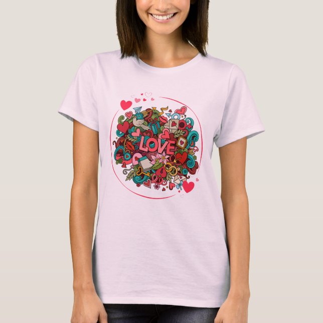 Love Explosion valentine day  T Shirt (Framsida)