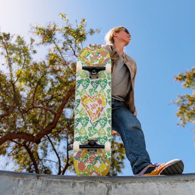 LOVE FACTORY HEARTS BY MASANSER  MINI SKATEBOARD BRÄDA 18,5 CM (Utomhus 1)