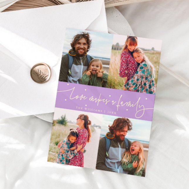 Love Family Lemon Wisteria Valentines Day Photo Julkort (Skapare uppladdad)