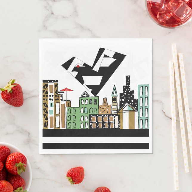 LOVE FÅR I STADEN PAPPERSSERVETT (Insitu)