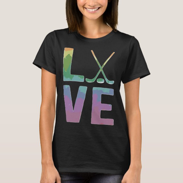 Love Field Hockey Player Field Hockey 1 T Shirt (Framsida)