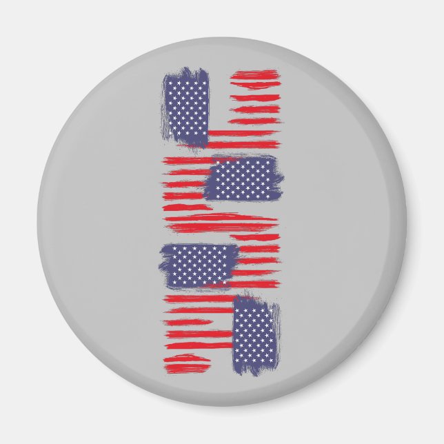 LOVE FLAG USA/EEUU TEXT BRUSH STROKE BY MASANSER P MAGNET (Framsidan)