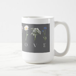 LOVE Floral – Romantic Botanical Print Kaffemugg