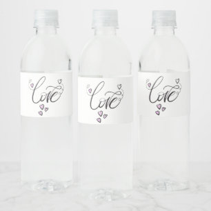 Love Flow Elegant minimalistisk vattenflaska för Vattenflaskor Etikett