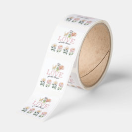 Love, Flowers and Kitten Beautiful Fyrkantigt Klistermärke