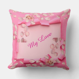 Love Flowers Throw Pillow Kudde