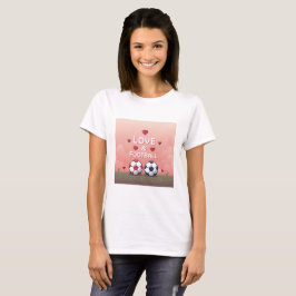 Love & Football - Arte Pixelado T Shirt