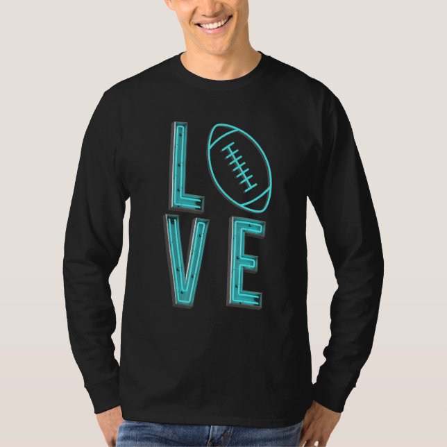 LOVE Football Friday Night Lights I Love Football T Shirt (Framsida)