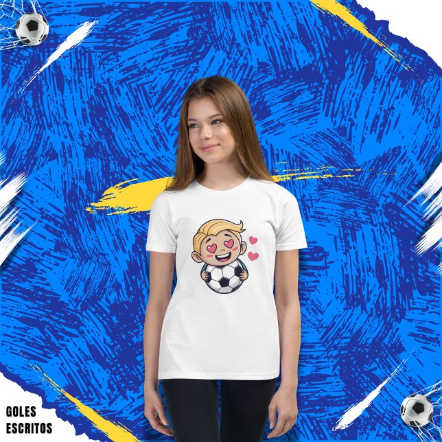Love for soccer kawaii anime design t shirt (Skapare uppladdad)