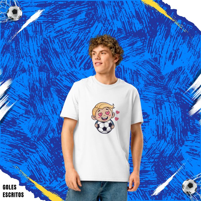 Love for soccer kawaii anime design t shirt (Skapare uppladdad)
