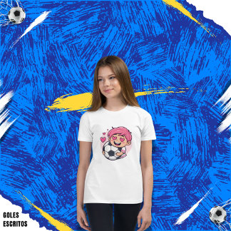 Love for soccer kawaii anime design t shirt