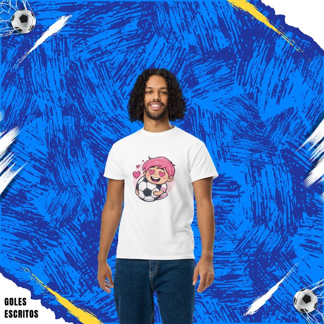 Love for soccer kawaii anime design t shirt (Skapare uppladdad)